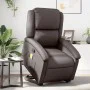 Sillón reclinable masaje elevable cuero auténtico marrón oscuro de , Sillones - Ref: Foro24-3204267, Precio: 429,50 €, Descue...