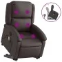 Sillón reclinable masaje elevable cuero auténtico marrón oscuro de , Sillones - Ref: Foro24-3204267, Precio: 429,50 €, Descue...