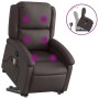Sillón reclinable masaje elevable cuero auténtico marrón oscuro de , Sillones - Ref: Foro24-3204267, Precio: 413,64 €, Descue...