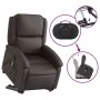 Sillón reclinable masaje elevable cuero auténtico marrón oscuro de , Sillones - Ref: Foro24-3204267, Precio: 429,50 €, Descue...