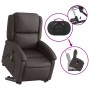 Sillón reclinable masaje elevable cuero auténtico marrón oscuro de , Sillones - Ref: Foro24-3204267, Precio: 413,64 €, Descue...
