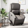 Sillón reclinable eléctrico elevable cuero auténtico gris de , Sillones - Ref: Foro24-3204273, Precio: 411,90 €, Descuento: %
