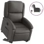 Sillón reclinable eléctrico elevable cuero auténtico gris de , Sillones - Ref: Foro24-3204273, Precio: 431,92 €, Descuento: %