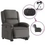 Sillón reclinable eléctrico elevable cuero auténtico gris de , Sillones - Ref: Foro24-3204273, Precio: 431,92 €, Descuento: %
