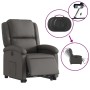 Sillón reclinable eléctrico elevable cuero auténtico gris de , Sillones - Ref: Foro24-3204273, Precio: 411,90 €, Descuento: %