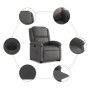 Sillón reclinable eléctrico elevable cuero auténtico gris de , Sillones - Ref: Foro24-3204273, Precio: 411,90 €, Descuento: %