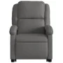 Sillón reclinable eléctrico elevable cuero auténtico gris de , Sillones - Ref: Foro24-3204273, Precio: 431,92 €, Descuento: %