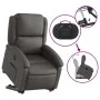 Sillón reclinable eléctrico elevable cuero auténtico gris de , Sillones - Ref: Foro24-3204273, Precio: 431,92 €, Descuento: %