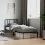 Estructura de cama con cabecero metal negro 80x200 cm de , Camas y somieres - Ref: Foro24-374428, Precio: 65,75 €, Descuento: %
