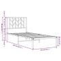 Estructura de cama con cabecero metal negro 80x200 cm de , Camas y somieres - Ref: Foro24-374428, Precio: 65,75 €, Descuento: %