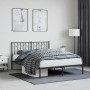 Estructura de cama con cabecero metal negro 140x190 cm de , Camas y somieres - Ref: Foro24-374437, Precio: 104,17 €, Descuent...