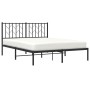Estructura de cama con cabecero metal negro 140x190 cm de , Camas y somieres - Ref: Foro24-374437, Precio: 104,17 €, Descuent...