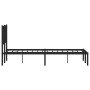Estructura de cama con cabecero metal negro 140x190 cm de , Camas y somieres - Ref: Foro24-374437, Precio: 104,17 €, Descuent...