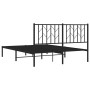 Estructura de cama con cabecero metal negro 140x190 cm de , Camas y somieres - Ref: Foro24-374437, Precio: 104,17 €, Descuent...