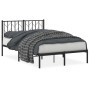 Estructura de cama con cabecero metal negro 120x200 cm de , Camas y somieres - Ref: Foro24-374435, Precio: 96,17 €, Descuento: %