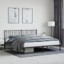 Estructura de cama con cabecero metal negro 183x213 cm de , Camas y somieres - Ref: Foro24-374442, Precio: 103,53 €, Descuent...