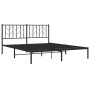 Estructura de cama con cabecero metal negro 160x200 cm de , Camas y somieres - Ref: Foro24-374440, Precio: 131,81 €, Descuent...