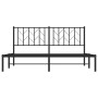Estructura de cama con cabecero metal negro 160x200 cm de , Camas y somieres - Ref: Foro24-374440, Precio: 131,81 €, Descuent...
