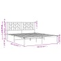 Estructura de cama con cabecero metal negro 160x200 cm de , Camas y somieres - Ref: Foro24-374440, Precio: 131,81 €, Descuent...
