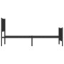 Estructura de cama con cabecero y estribo metal negro 100x190cm de , Camas y somieres - Ref: Foro24-374449, Precio: 76,59 €, ...