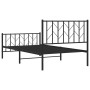 Estructura de cama con cabecero y estribo metal negro 100x190cm de , Camas y somieres - Ref: Foro24-374449, Precio: 76,59 €, ...