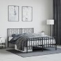 Estructura de cama cabecero y pie de cama metal negro 135x190cm de , Camas y somieres - Ref: Foro24-374454, Precio: 98,66 €, ...