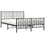 Estructura de cama cabecero y pie de cama metal negro 135x190cm de , Camas y somieres - Ref: Foro24-374454, Precio: 98,66 €, ...