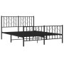Estructura de cama cabecero y pie de cama metal negro 140x200cm de , Camas y somieres - Ref: Foro24-374456, Precio: 124,22 €,...