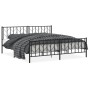 Estructura de cama cabecero y pie de cama metal negro 193x203cm de , Camas y somieres - Ref: Foro24-374461, Precio: 130,83 €,...