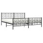 Estructura de cama cabecero y pie de cama metal negro 193x203cm de , Camas y somieres - Ref: Foro24-374461, Precio: 130,83 €,...