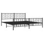 Estructura de cama cabecero y pie de cama metal negro 193x203cm de , Camas y somieres - Ref: Foro24-374461, Precio: 130,83 €,...