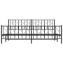 Estructura de cama cabecero y pie de cama metal negro 193x203cm de , Camas y somieres - Ref: Foro24-374461, Precio: 130,83 €,...