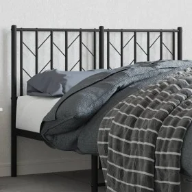 Black metal headboard 120 cm by , Headboards and footboards - Ref: Foro24-374468, Price: 30,18 €, Discount: %