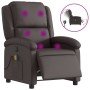 Sillón de masaje eléctrico cuero auténtico marrón oscuro de , Sillones - Ref: Foro24-3204259, Precio: 390,82 €, Descuento: %