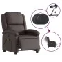 Sillón de masaje eléctrico cuero auténtico marrón oscuro de , Sillones - Ref: Foro24-3204259, Precio: 391,80 €, Descuento: %