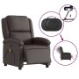 Sillón de masaje eléctrico cuero auténtico marrón oscuro de , Sillones - Ref: Foro24-3204259, Precio: 390,82 €, Descuento: %