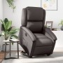 Sillón reclinable eléctrico pie cuero auténtico marrón oscuro de , Sillones - Ref: Foro24-3204271, Precio: 435,66 €, Descuent...