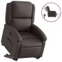 Sillón reclinable eléctrico pie cuero auténtico marrón oscuro de , Sillones - Ref: Foro24-3204271, Precio: 456,19 €, Descuent...