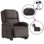 Sillón reclinable eléctrico pie cuero auténtico marrón oscuro de , Sillones - Ref: Foro24-3204271, Precio: 456,19 €, Descuent...