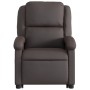 Sillón reclinable eléctrico pie cuero auténtico marrón oscuro de , Sillones - Ref: Foro24-3204271, Precio: 435,66 €, Descuent...