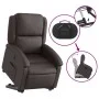 Sillón reclinable eléctrico pie cuero auténtico marrón oscuro de , Sillones - Ref: Foro24-3204271, Precio: 456,19 €, Descuent...