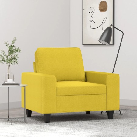 Sillón de tela amarillo claro 60 cm de , Sofás - Ref: Foro24-359380, Precio: 184,98 €, Descuento: %