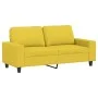 2 seater sofa in light yellow fabric 140 cm by , Sofas - Ref: Foro24-359396, Price: 234,76 €, Discount: %