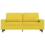 Sofá de 2 plazas de tela amarillo claro 140 cm de , Sofás - Ref: Foro24-359396, Precio: 234,76 €, Descuento: %