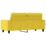 Sofá de 2 plazas de tela amarillo claro 140 cm de , Sofás - Ref: Foro24-359396, Precio: 234,76 €, Descuento: %
