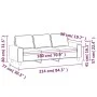 3-seater light yellow fabric sofa 180 cm by , Sofas - Ref: Foro24-359404, Price: 300,25 €, Discount: %