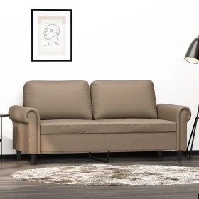Sofá de 2 plazas de cuero sintético color capuchino 140 cm de , Sofás - Ref: Foro24-359508, Precio: 236,25 €, Descuento: %