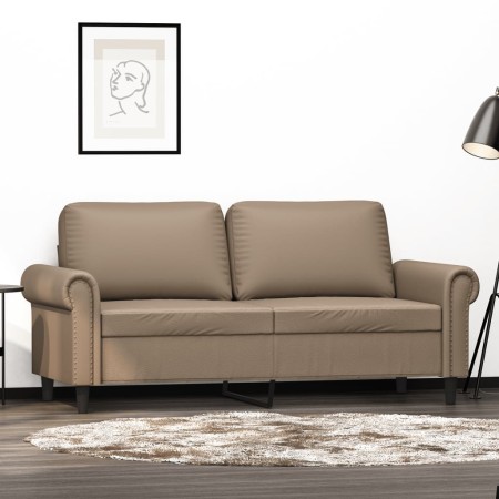 Sofá de 2 plazas de cuero sintético color capuchino 140 cm de , Sofás - Ref: Foro24-359508, Precio: 244,15 €, Descuento: %