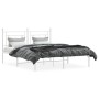 Estructura de cama de metal con cabecero blanca 150x200 cm de , Camas y somieres - Ref: Foro24-374390, Precio: 105,42 €, Desc...