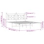 Estructura de cama de metal con cabecero blanca 150x200 cm de , Camas y somieres - Ref: Foro24-374390, Precio: 105,42 €, Desc...